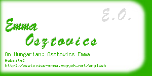 emma osztovics business card